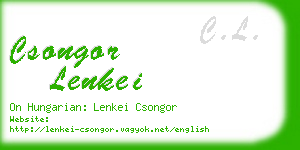 csongor lenkei business card